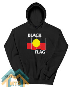 Black Flag X Aboriginal Flag Hoodie For Unisex