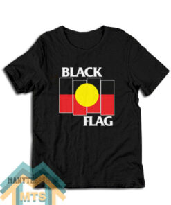 Black Flag X Aboriginal Flag T-Shirt For Unisex