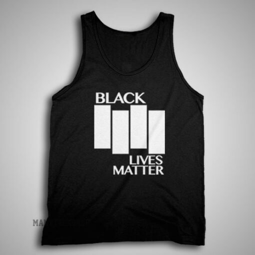 Black Lives Matter Black Flag Parody Tank Top For Women’s or Men’s