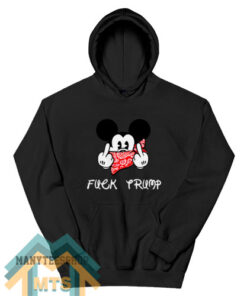 Fuck Trump Mickey Mouse Middle Finger Hoodie For Women’s or Men’s