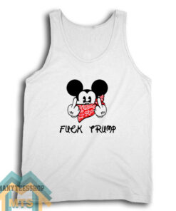 Fuck Trump Mickey Mouse Middle Finger Tank Top For Unisex