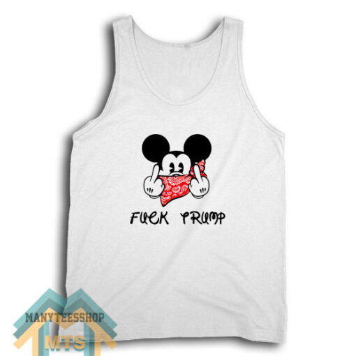 Fuck Trump Mickey Mouse Middle Finger Tank Top For Unisex