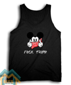 Fuck Trump Mickey Mouse Middle Finger Tank Top For Women’s or Men’s