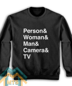 Person Woman Man Camera TV Sweatshirt