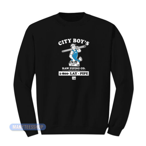 City Boy's Raw Piping Co Lay Pipe Sweatshirt