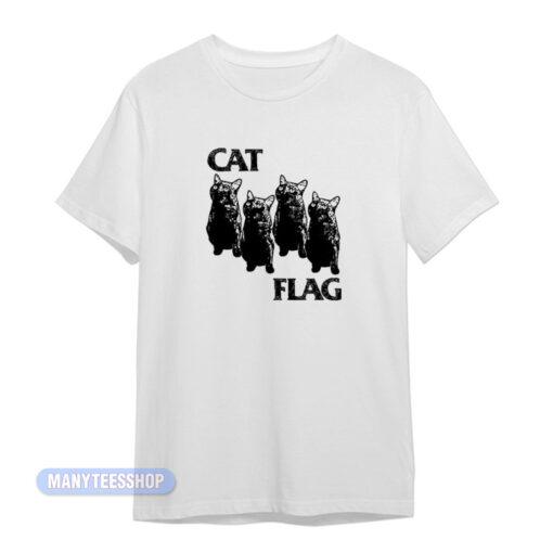 Cat Flag Parody Black Flag T-Shirt