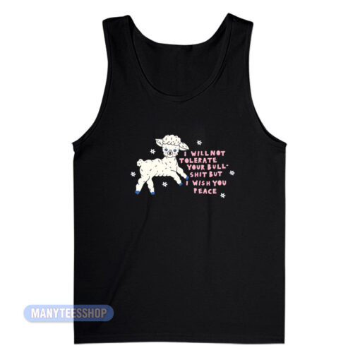 Sheep I Will Not Tolerate Your Bull Tank Top