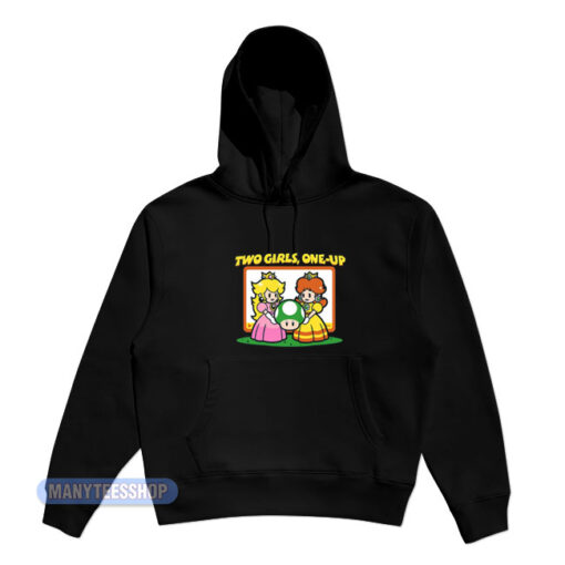 Two Girls One Up Game Parody Hoodie