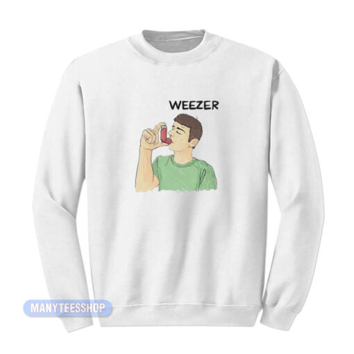 Weezer Man Using Inhaler Sweatshirt