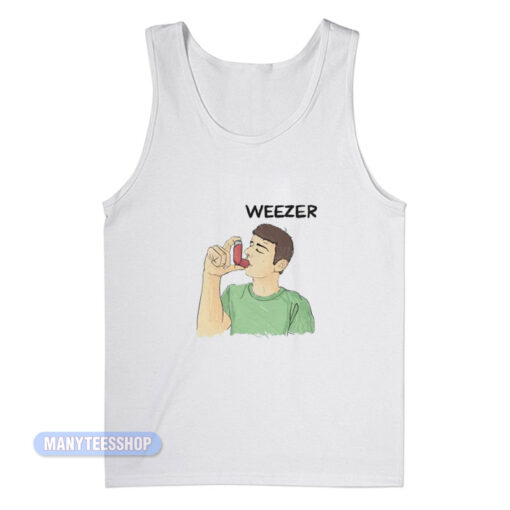 Weezer Man Using Inhaler Tank Top