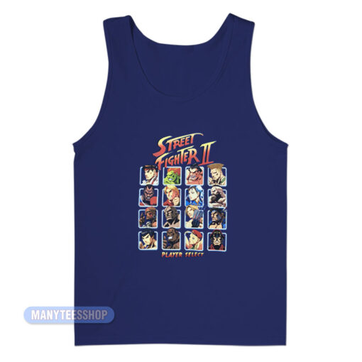Player Select Street Fighter 2 Tank Top