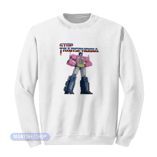 Stop Transphobia Transformers Sweatshirt