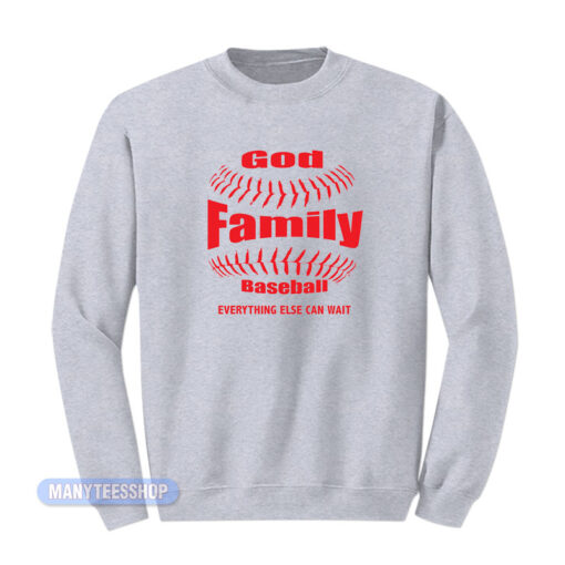 God Family Baseball Sweatshirt