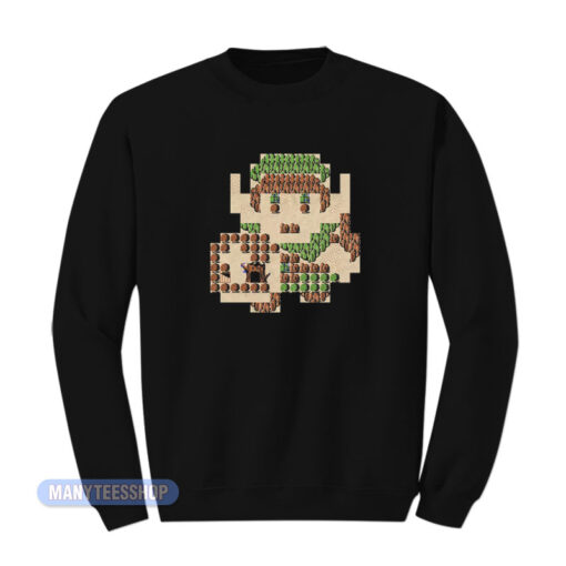 Nintendo Zelda 8 Bit Map Link Sweatshirt