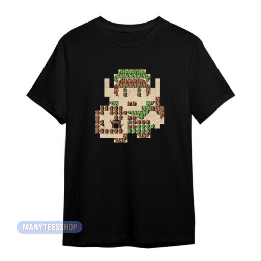 Nintendo Zelda 8 Bit Map Link T-Shirt