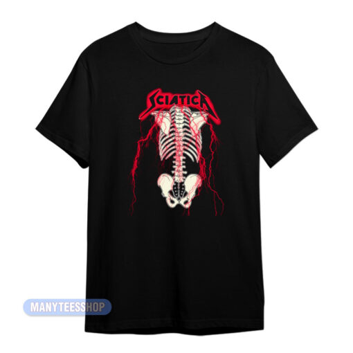 Sciatica Metallica Skeleton T-Shirt