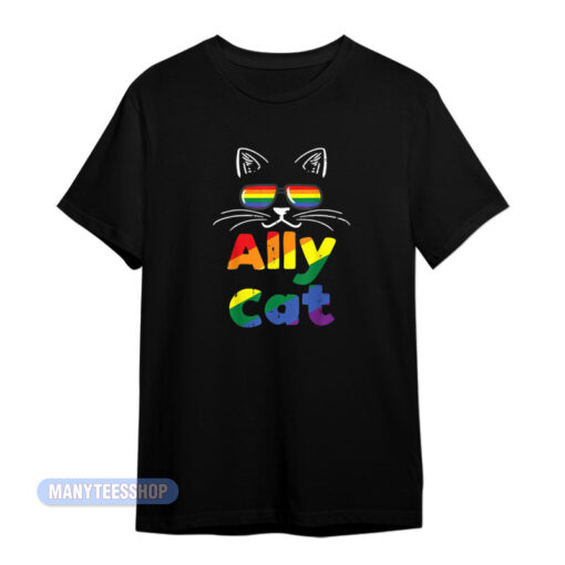 Ally Cat Pride Month T-Shirt