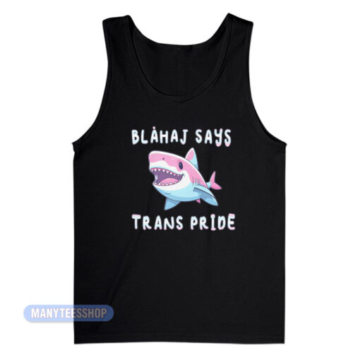 Blahaj Says Trans Pride Tank Top