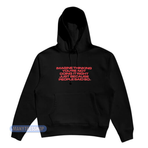Imagine Thinking You're Not Doing It Right Hoodie