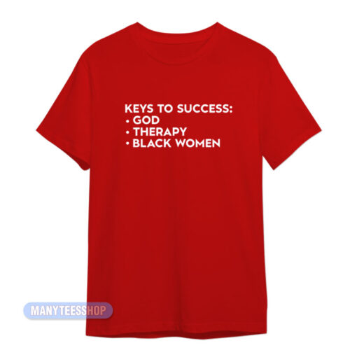 Key To Success God Therapy Black Women T-Shirt