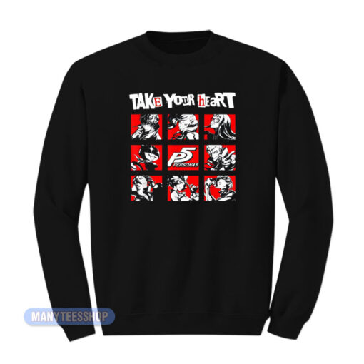 Take Your Heart Persona 5 Character Squares Sweatshirt