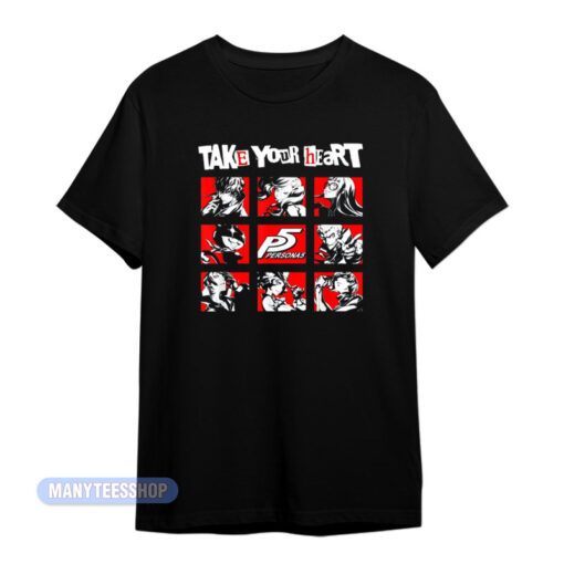 Take Your Heart Persona 5 Character Squares T-Shirt