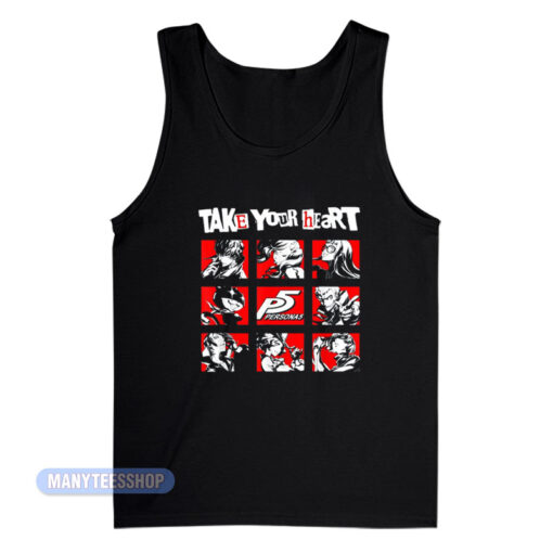 Take Your Heart Persona 5 Character Squares Tank Top