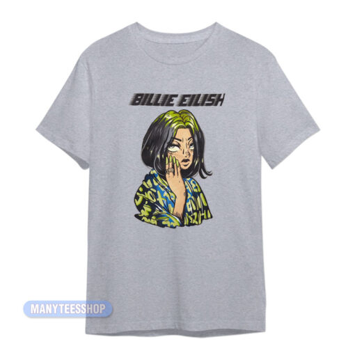 Billie Eilish Anime Portrait T-Shirt