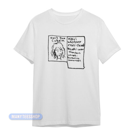 Kurt Don Cobain Profile T-Shirt