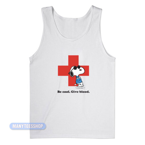 Peanuts Snoopy Be Cool Give Blood Tank Top
