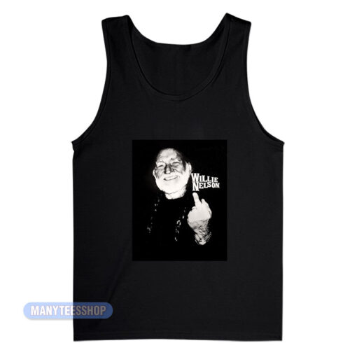 Willie Nelson Middle Finger Tank Top