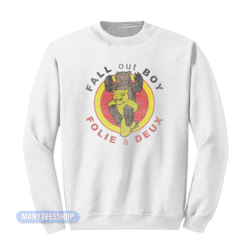 Fall Out Boy Folie A Deux Distressed Bear Sweatshirt