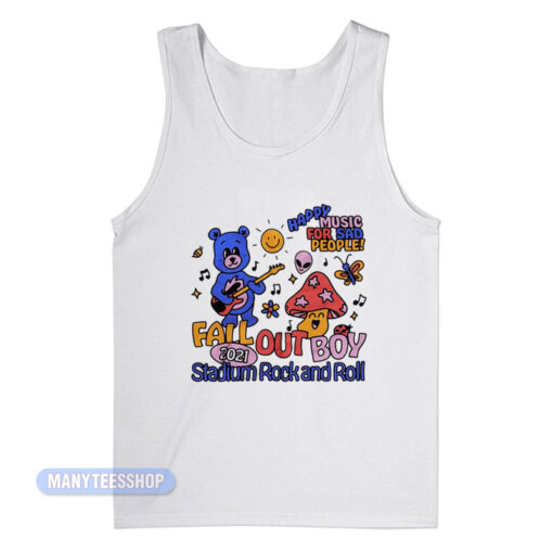 Fall Out Boy Happy Music Stadium Rock And Roll Tank Top