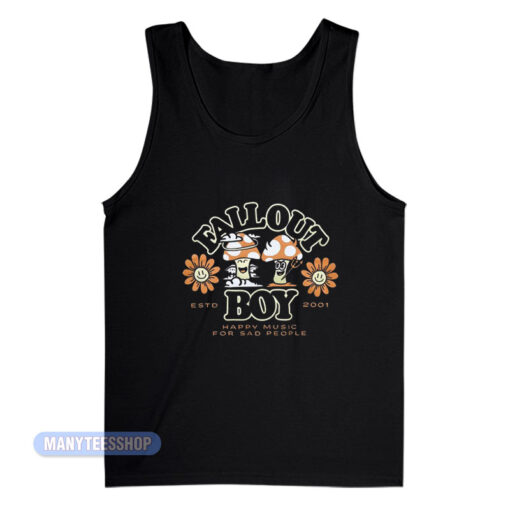 Fall Out Boy Mushroom Happy Music Tank Top