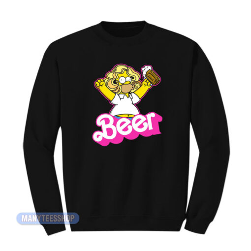Beerbie Homer Simpson Beer Barbie Sweatshirt