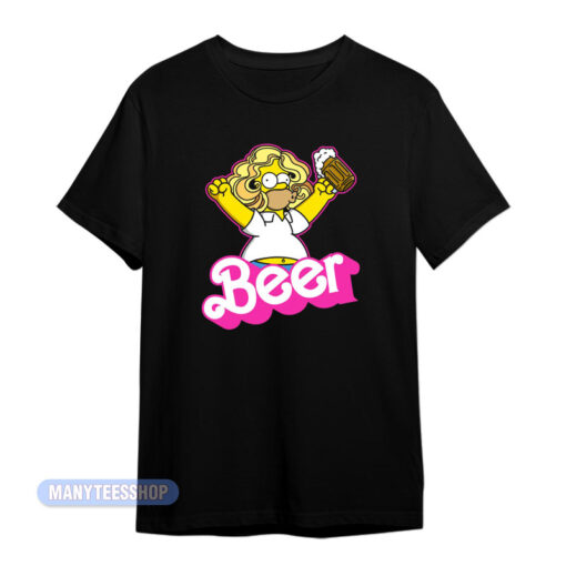 Beerbie Homer Simpson Beer Barbie T-Shirt