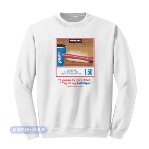 Kirkland Costco Hot Dog Combo Sweatshirt