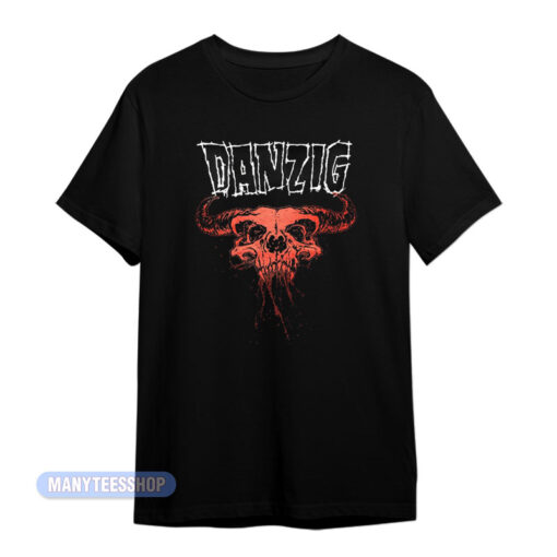 Danzig Red Skull Metal T-Shirt