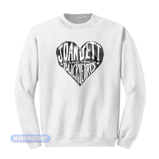Joan Jett And The Blackhearts White Heart Sweatshirt
