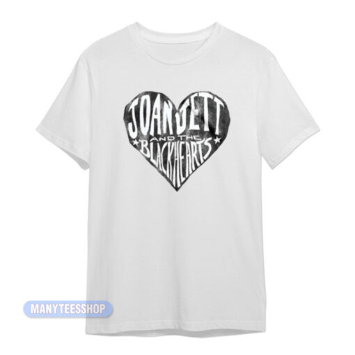 Joan Jett And The Blackhearts White Heart T-Shirt