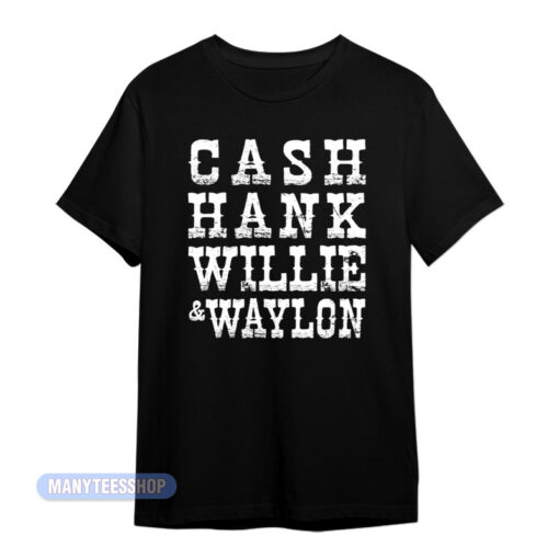 Johnny Cash Hank Willie And Waylon T-Shirt