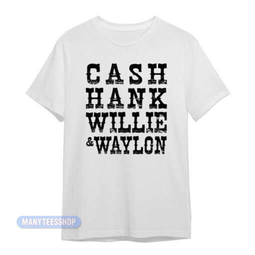 Johnny Cash Hank Willie And Waylon T-Shirt