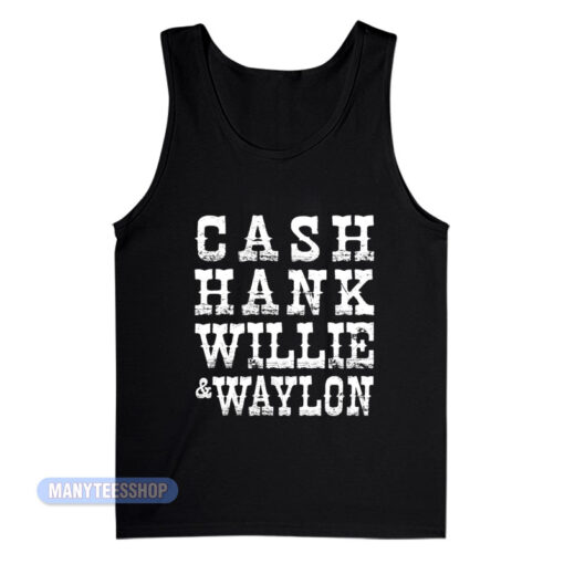 Johnny Cash Hank Willie And Waylon Tank Top