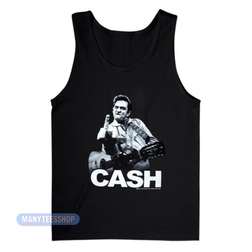 Johnny Cash Middle Finger Tank Top