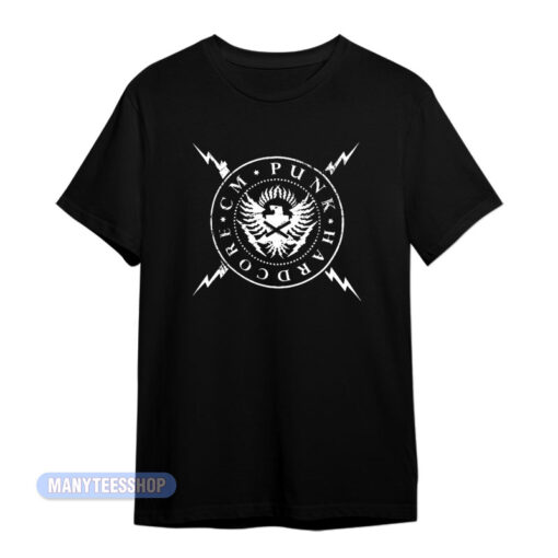 Cm Punk Seal Of Hardcore Ramones Logo T-Shirt