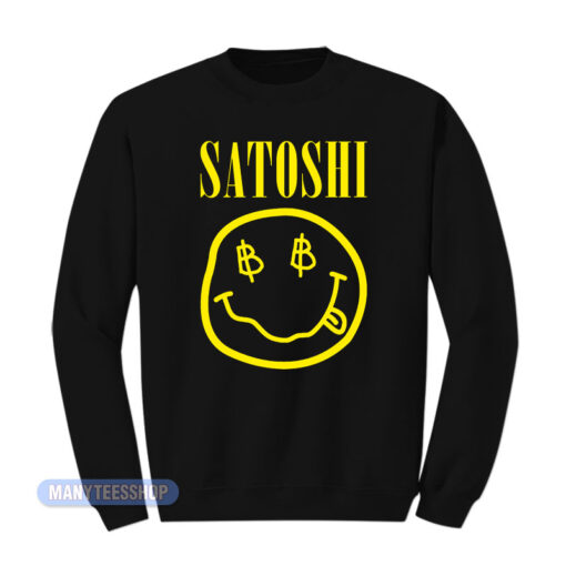 Nirvana Satoshi Smiley Face Bitcoin Sweatshirt