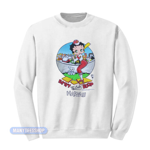 The Babe Hawaii Betty Boop Baseball Sweatshirt