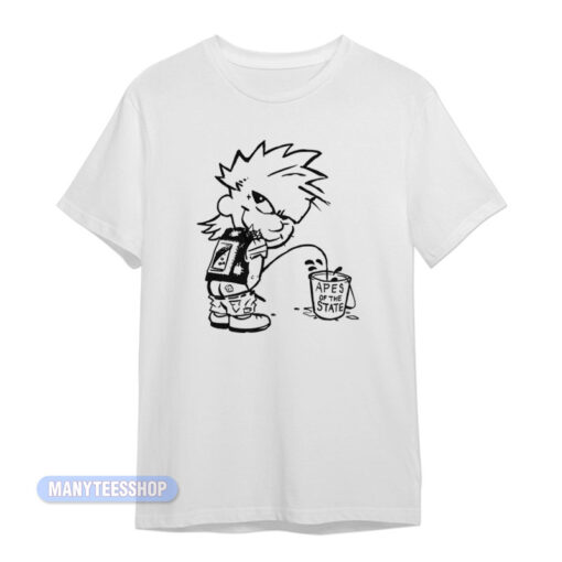 Calvin Peeing Apes Of The State T-Shirt