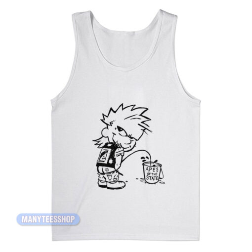Calvin Peeing Apes Of The State Tank Top