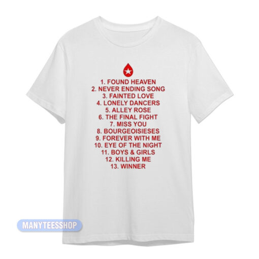 Conan Gray Found Heaven Track List T-Shirt